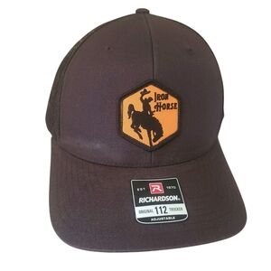 richardson "iron horse" trucker hat adjustable brown